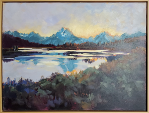 Fire on the Water-Tetons