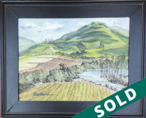 Vineyard on Arroyo Seco River by Katie Mackin, $500.00