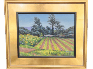 Lettuce and Sunflowers by Barbara West, $1,800.00